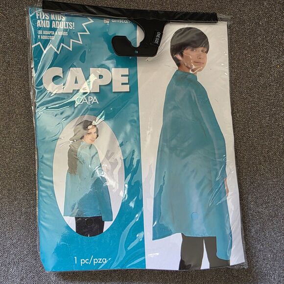 Costume Cape - Fits Adults and Kids one size Halloween, Parties, Cosplay Blue - Picture 1 of 5